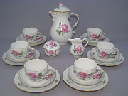 Meissen Kaffeeservice für 6 Personen rote Rose Meissen Kaffeeservice für 6 Personen rote Rose