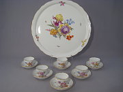 Meissen Mokkaset / Espressoset auf Tablett für 6 Personen Meissen Mokkaset / Espressoset auf Tablett für 6 Personen