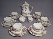 Meissen Kaffeeservice reicher Drache purpur