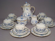 Meissen Kaffeeservice indisch hellblau