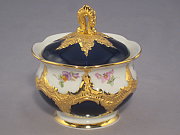 Meissen Zuckerdose (Mokka) Prunk Meissen Zuckerdose (Mokka) Prunk