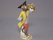 Meissen Figur Affenkapelle Waldhornbläser Meissen Figur Affenkapelle Waldhornbläser