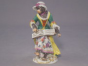 Meissen Figur Affenkapelle Sängerin Meissen Figur Affenkapelle Sängerin