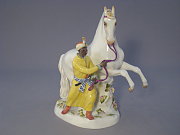 Meissen Figur Mohr mit Pferd Meissen Figur Mohr mit Pferd