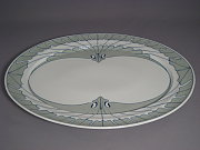 Meissen museale grosse Platte Fl�gelmuster Jugendstil 48 cm