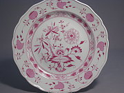 Meissen Speiseteller rotes Zwiebelmuster