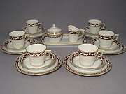KPM Set Kaffee 6 Personen Kurland Dekor 32 KPM Set Kaffee 6 Personen Kurland Dekor 32
