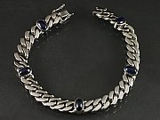 Saphir-Panzerarmband ca. 6,50ct