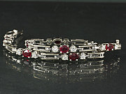 Brillant-Rubin-Armband mit DeGEB-Wertgutachten