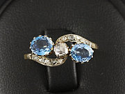 Antiker Aquamarin-Diamantring