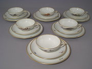 Meissen Set 6 Teegedecke Wildmalerei nach Ridinger