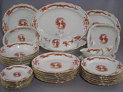 Meissen Speiseservice für 6 Personen roter Drache Meissen Speiseservice für 6 Personen roter Drache