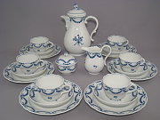 Meissen Kaffeeservice fr 6 Personen, Lorbeerfestonmalerei