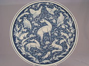 Meissen sehr groe Wandplatte Jugendstil 35 cm