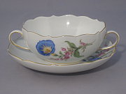 Meissen Suppentasse mit Untertasse Meissen Suppentasse mit Untertasse