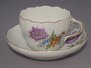 Meissen Kaffeetasse mit Untertasse