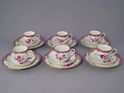 Set 6 Meissen Kaffeegedecke Bukett alte Manier