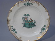 Meissen Zierteller Watteau-Malerei Biedermeier 18 cm