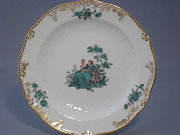 Meissen Zierteller Watteau-Malerei Biedermeier 18 cm