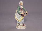 Meissen Figur Pariser Ausrufer: Frau mit Leier