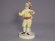 Meissen Figur Junger Mann mit Federballspiel