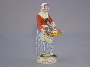 Meissen Figur Pariser Ausrufer: Gemsehndlerin