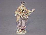 Meissen Figur Pariser Ausrufer: Blumenhndlerin