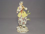 Meissen groe Figur Flte spielende Schferin