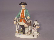 Meissen Figur Jger mit Hundemeute