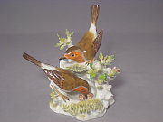 Meissen Figur Rotkehlchen mit Nest Meissen Figur Rotkehlchen mit Nest
