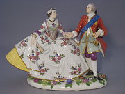 Meissen groe Figur hfische Liebesgruppe