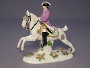 Meissen Figur Reiter auf Pferd