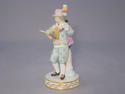 Meissen Figur Junger Mann mit Federballspiel