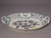 Meissen sehr grosser Durchbruchkorb mit Griffen 31 cm