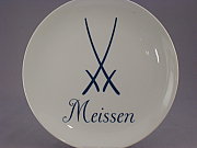 Meissen Wandteller Markenzeichen Meissen 25 cm