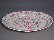 Meissen Platte oval (41,5 cm) rotes Zwiebelmuster