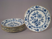 Meissen Set 6 Speiseteller 25 cm Knauf-Zeit