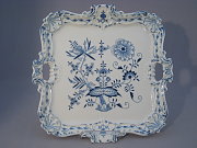 Meissen groe Prunkplatte 40,5 cm mit Griffen