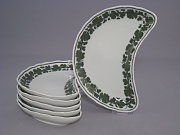 1 Set 6 Meissen Schalen halbmondfrmig