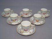 KPM Set Mokkatassen für 6 Personen Kurland Dekor 74 KPM Set Mokkatassen für 6 Personen Kurland Dekor 74