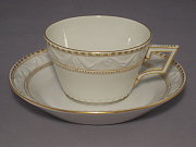 KPM ltere Teetasse mit Untertasse Kurland Dekor 15