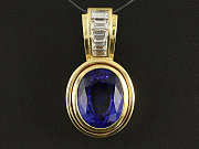 Wertvoller Tansanit Diamant Clip Anhnger