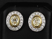 Ovale Brillantohrstecker ca. 2,36ct
