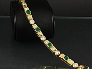Brillant-Smaragd-Armband mit DeGEB-Wertgutachten