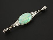 Diamant-Opal-Brosche um 1920/30